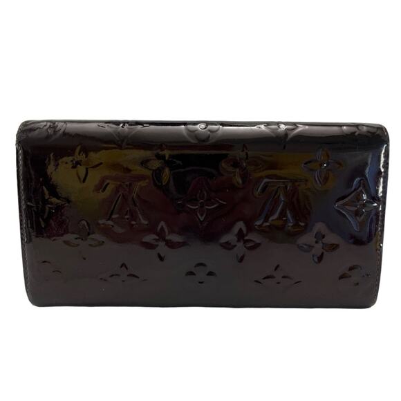 Louis Vuitton Amarante Vernis Monogram Sarah Long Wallet Burgundy Patent - Picture 5 of 16